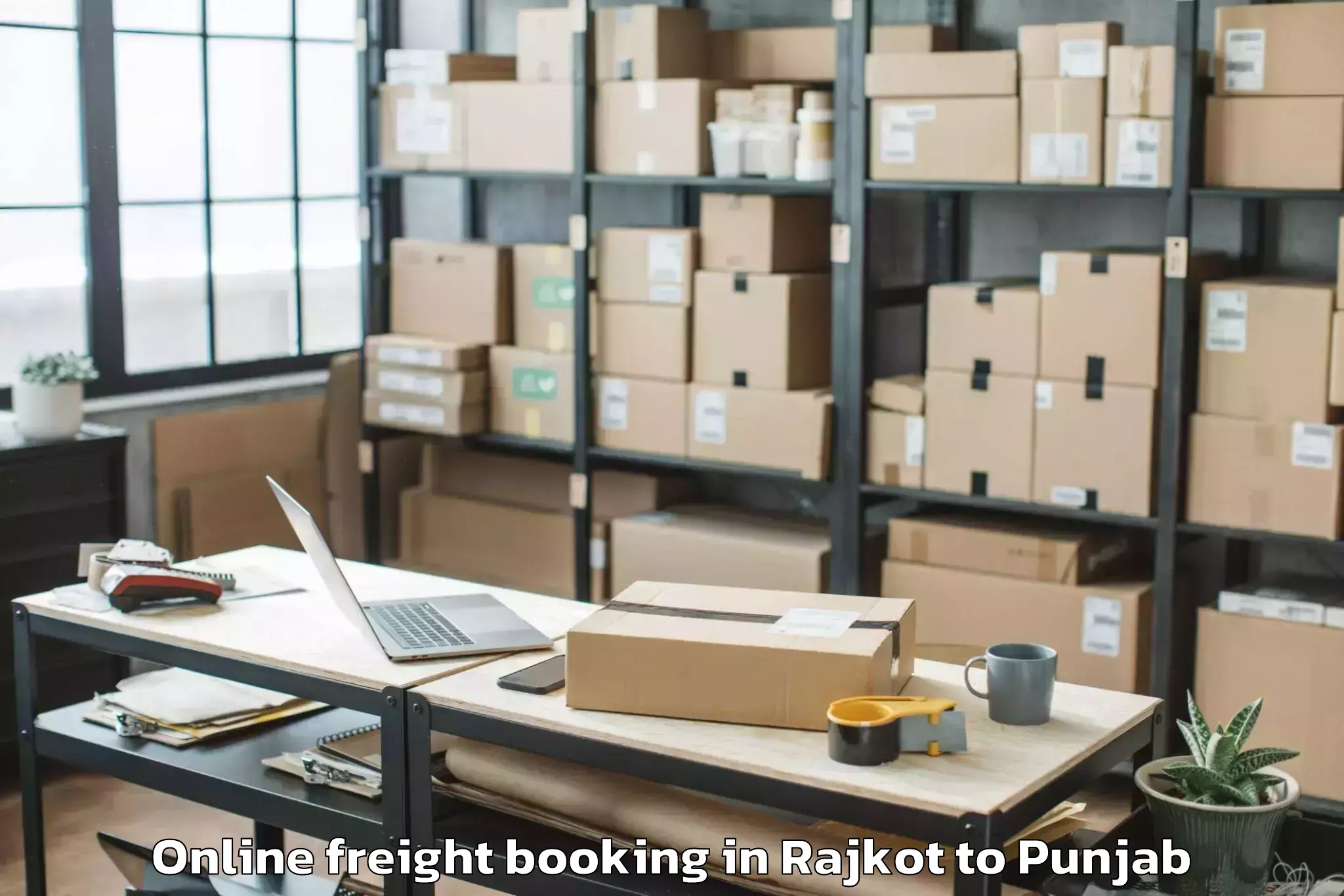 Efficient Rajkot to Dhar Kalan Online Freight Booking